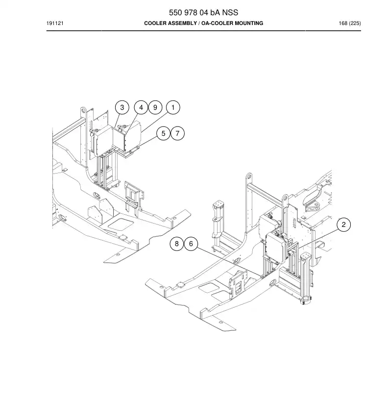 55097804b 550 978 04b Cooler Assembly - Sandvik Technical Drawing