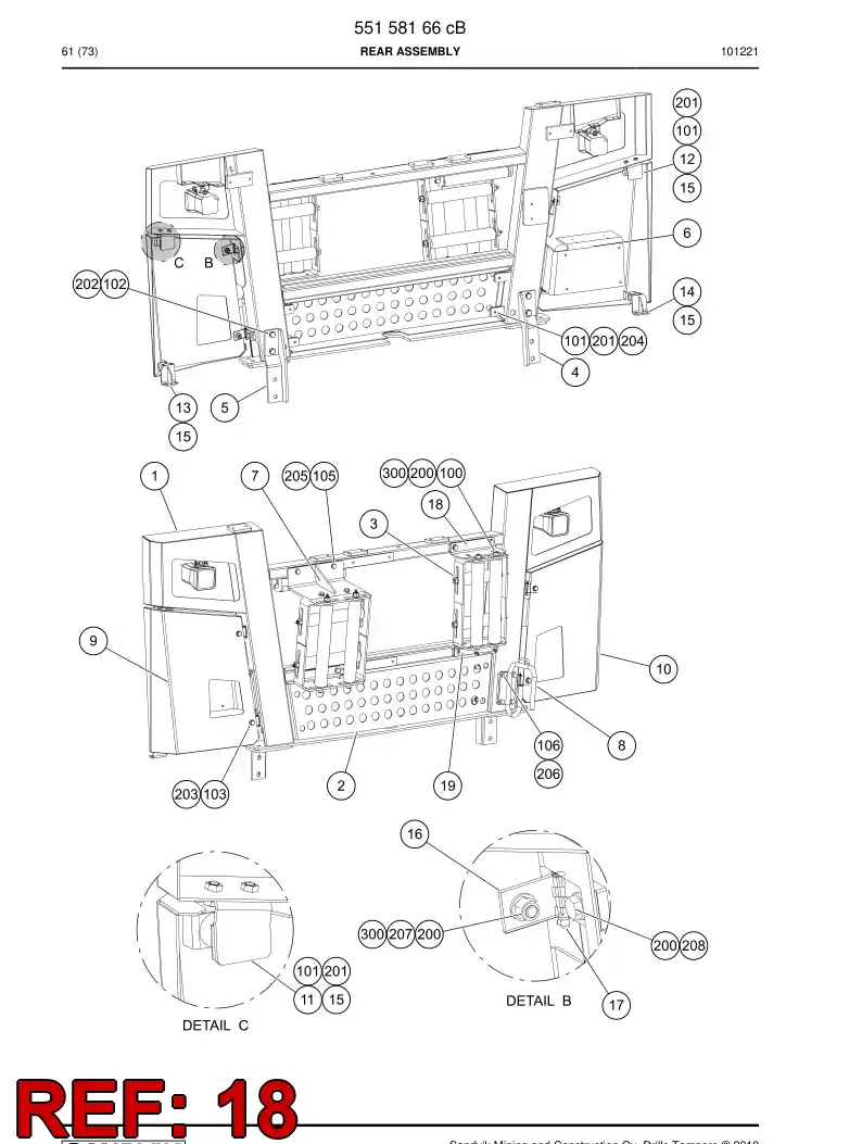 55097888 550 978 88 Supporting block - Sandvik Technical Drawing