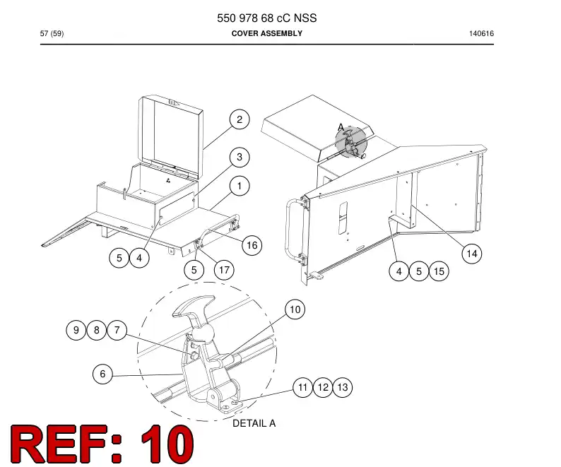55097921 550 979 21 Latch - Sandvik Technical Drawing