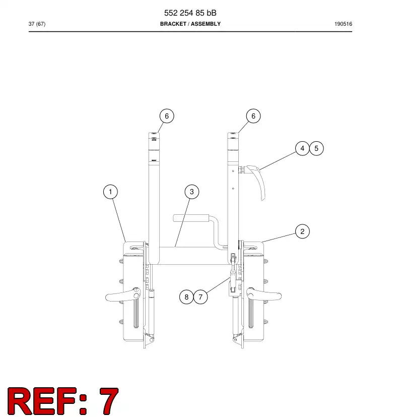 55098067 550 980 67 Spring, Gas - Sandvik Technical Drawing