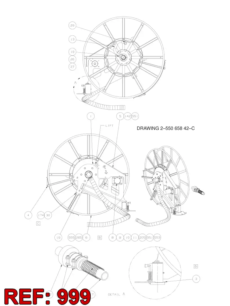 55098122 550 981 22 HOSING - Sandvik Technical Drawing
