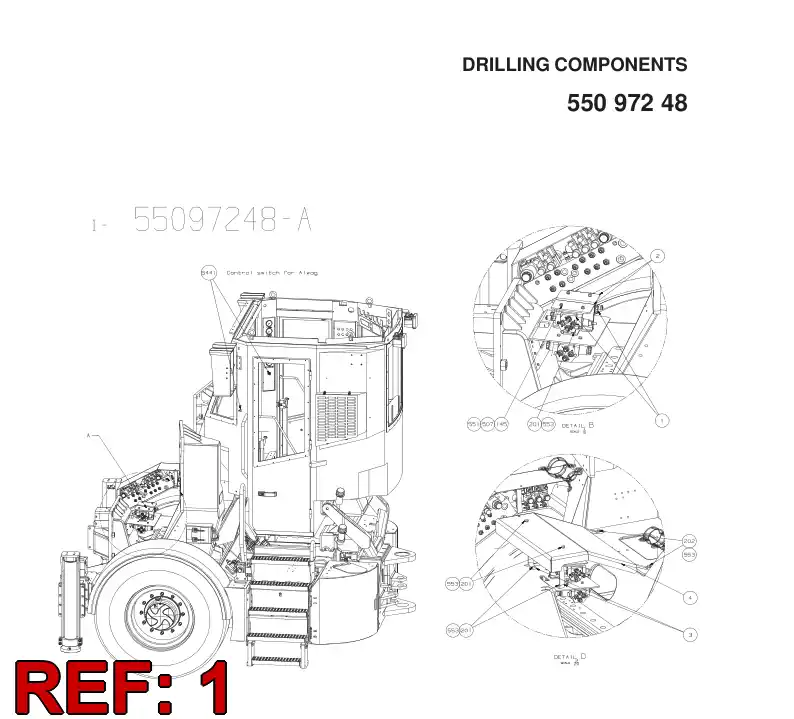 55098133 550 981 33 VALVE ASSEMBLY - Sandvik Technical Drawing