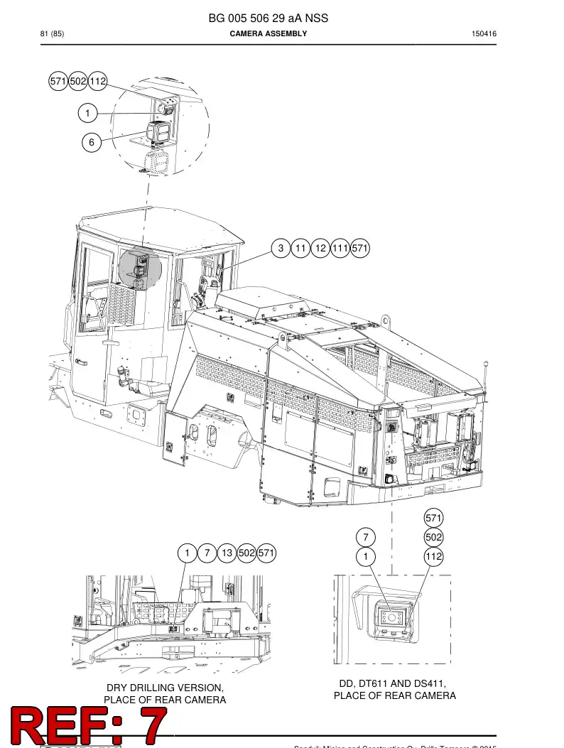 55098148b 550 981 48b Cable - Sandvik Technical Drawing