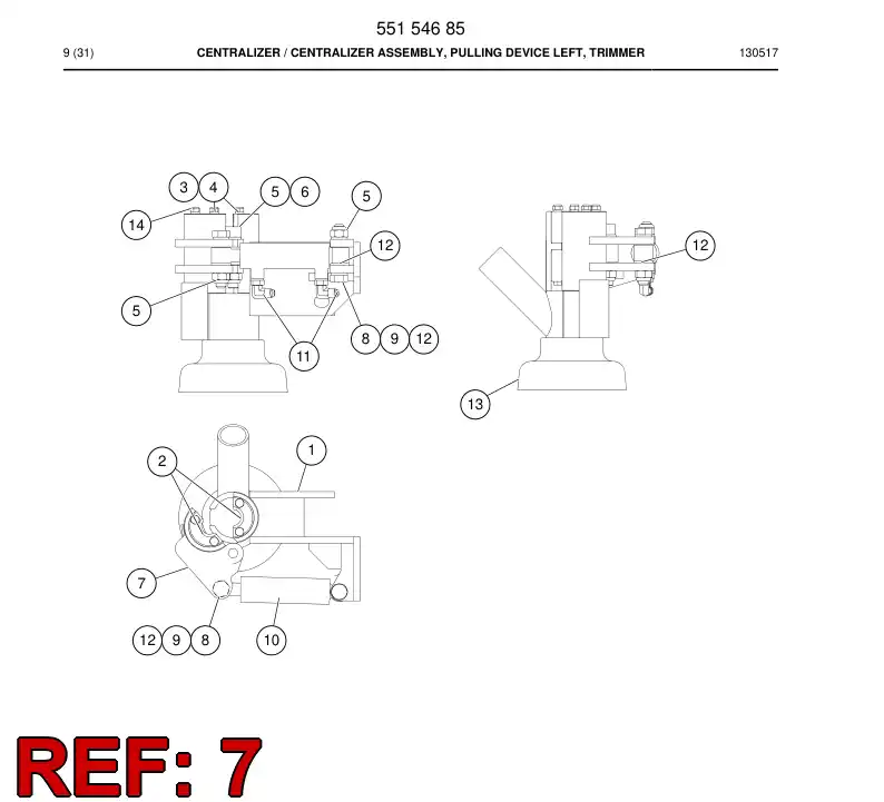 55098240 550 982 40 Cover - Sandvik Technical Drawing