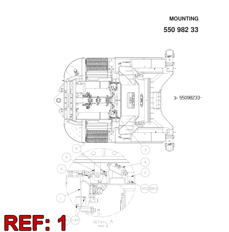 55098253 550 982 53 BRACKET - Sandvik Technical Drawing