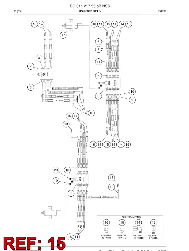 55098431 550 984 31 Lifting connector - Sandvik Technical Drawing
