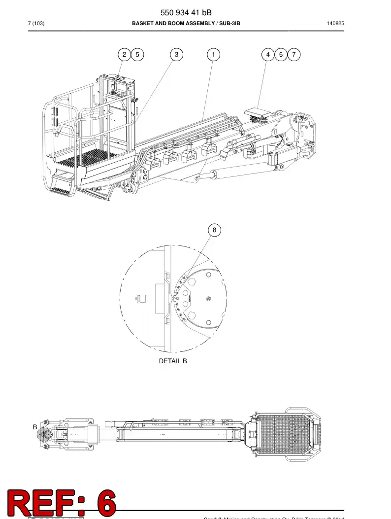 55098474e 550 984 74e Hosing Set - Sandvik Technical Drawing