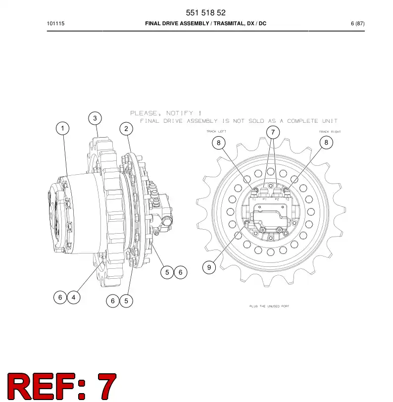 55098785 550 987 85 Straight thread adapter - Sandvik Technical Drawing