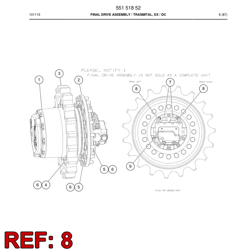 55098786 550 987 86 Straight thread adapter - Sandvik Technical Drawing