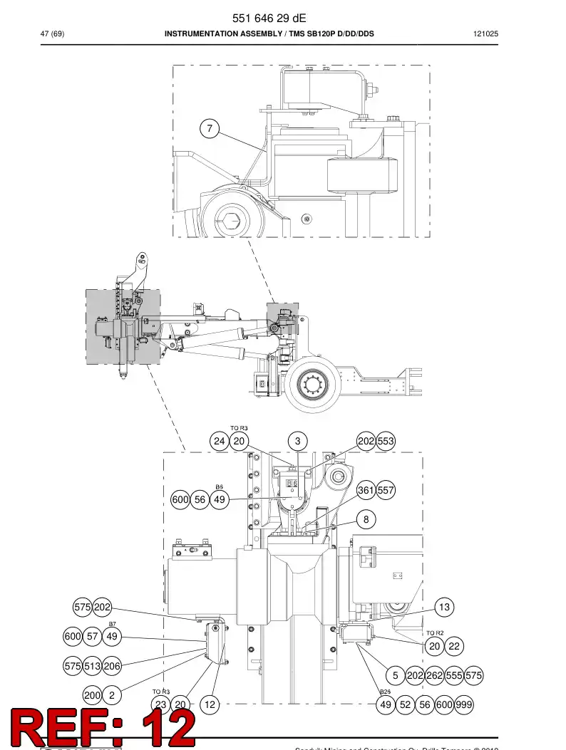 55098814 550 988 14 Supporting block - Sandvik Technical Drawing