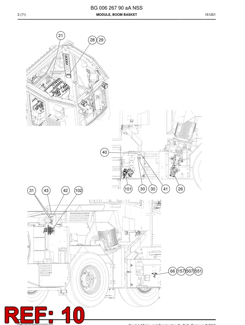55099040c 550 990 40c Decal - Sandvik Technical Drawing