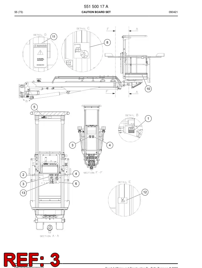 55099042 550 990 42 Sign - Sandvik Technical Drawing