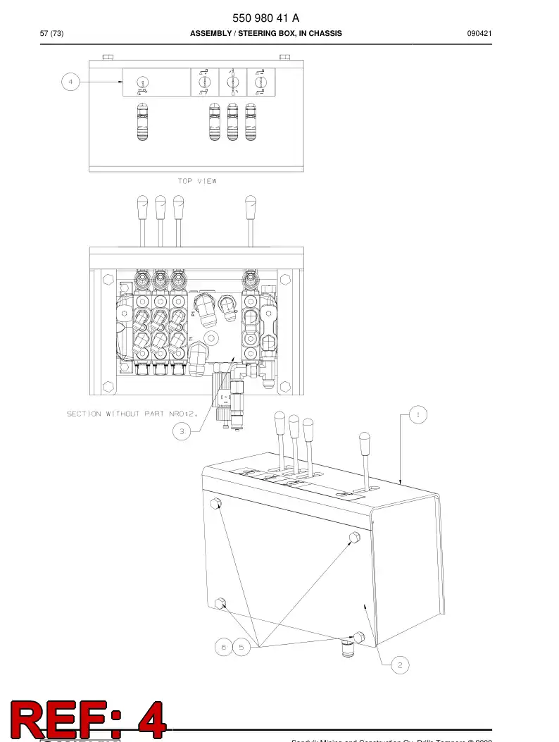 55099043 550 990 43 Decal - Sandvik Technical Drawing