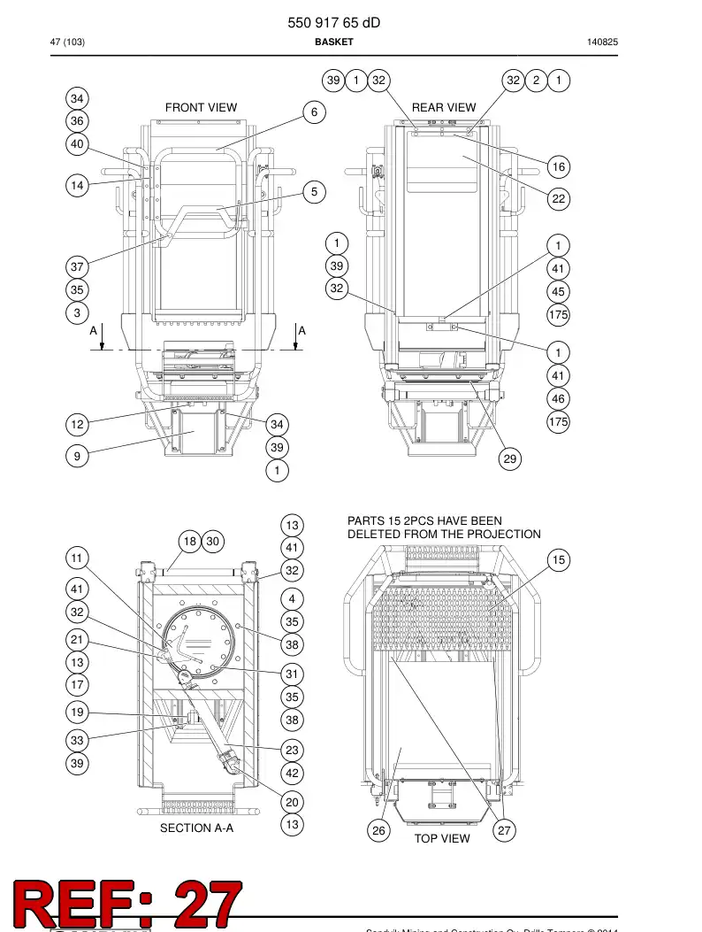 55099113a 550 991 13a Plate - Sandvik Technical Drawing