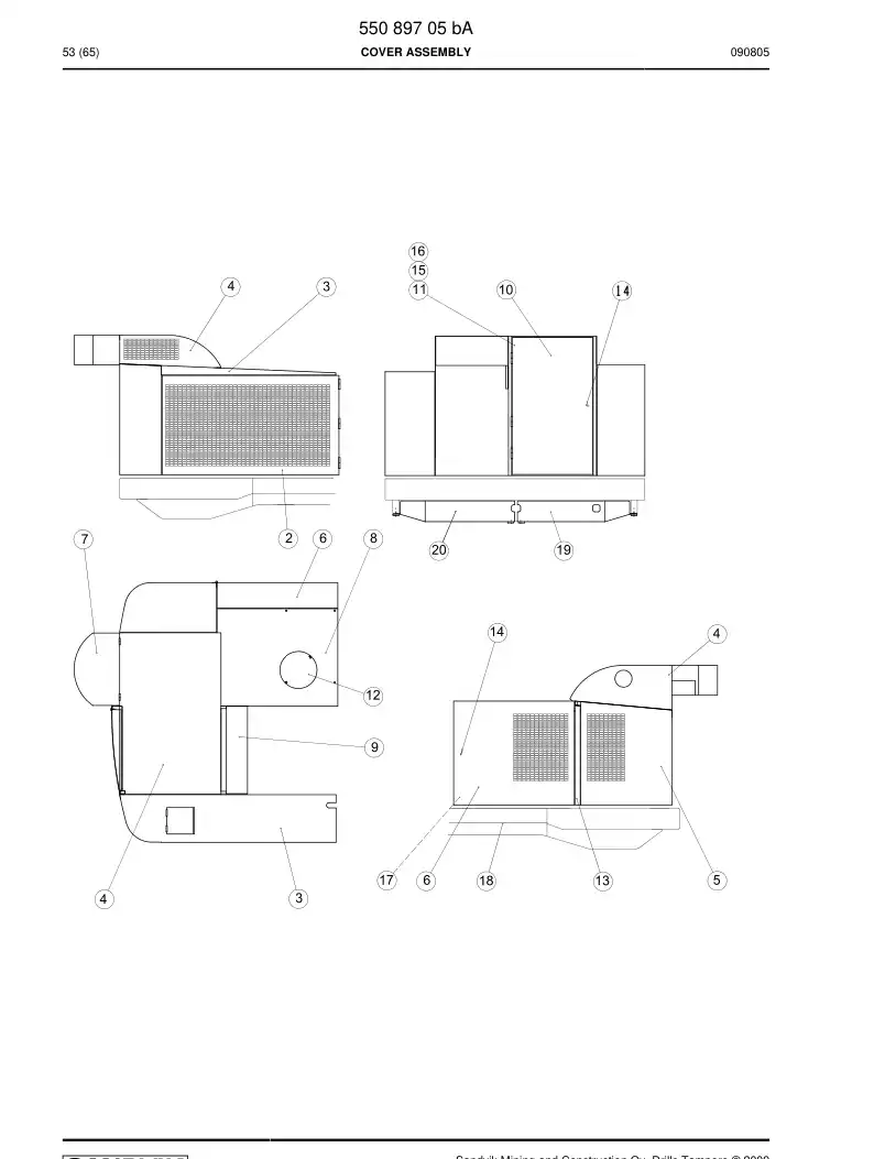 55099294a 550 992 94a Hinge - Sandvik Technical Drawing
