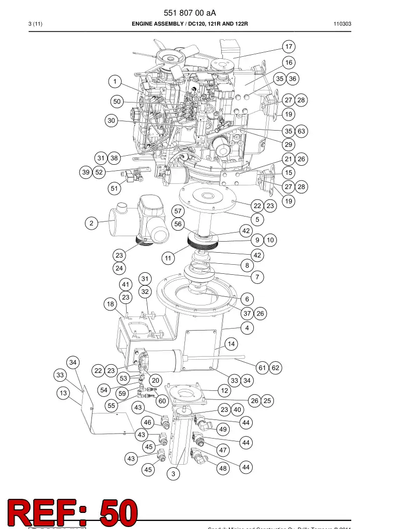 55099335 550 993 35 Yoke - Sandvik Technical Drawing