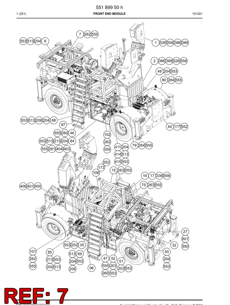 55099614 550 996 14 Bracket - Sandvik Technical Drawing