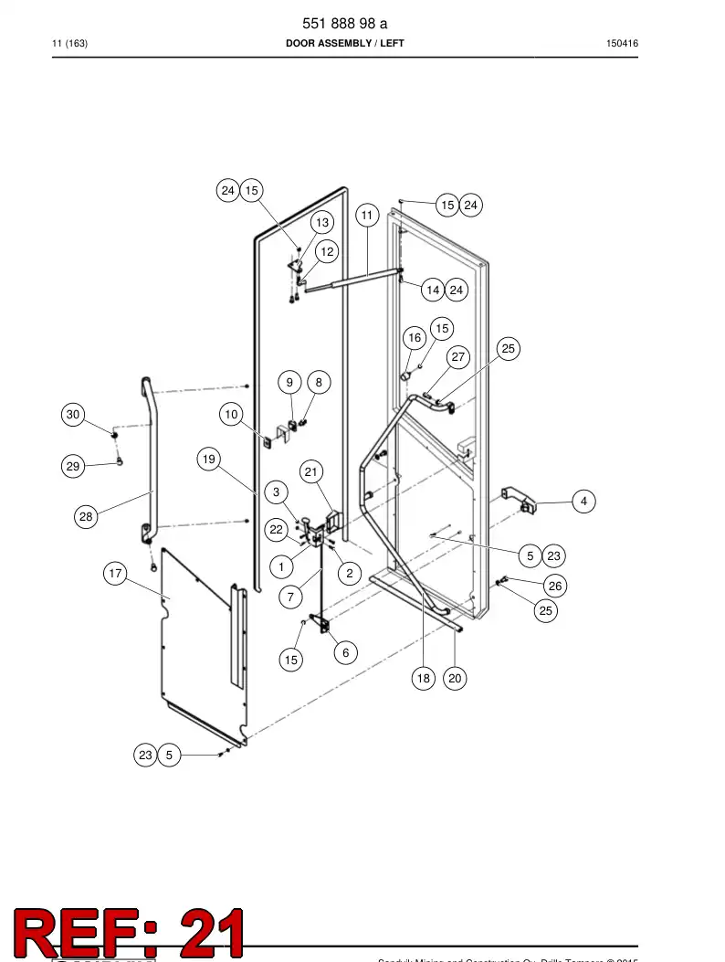 550 996 34 Plate, Cover - drawing