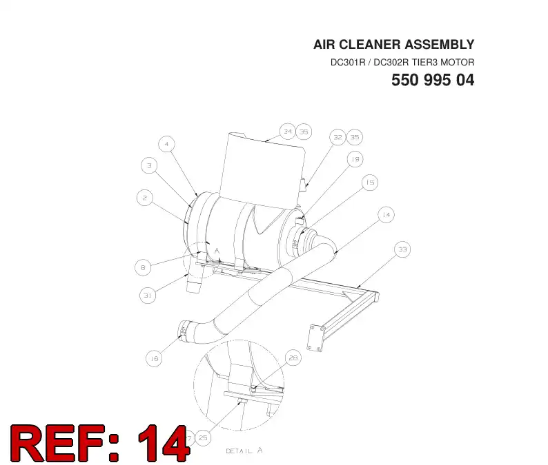 55099807 550 998 07 HOSE - Sandvik Technical Drawing