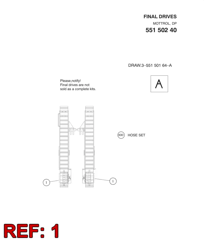 55099813 550 998 13 FINAL DRIVE ASSEMBLY - Sandvik Technical Drawing