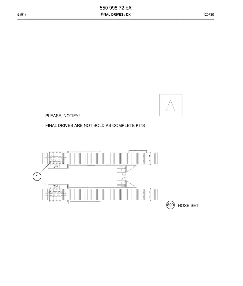 55099872b 550 998 72b Final Drives - Sandvik Technical Drawing