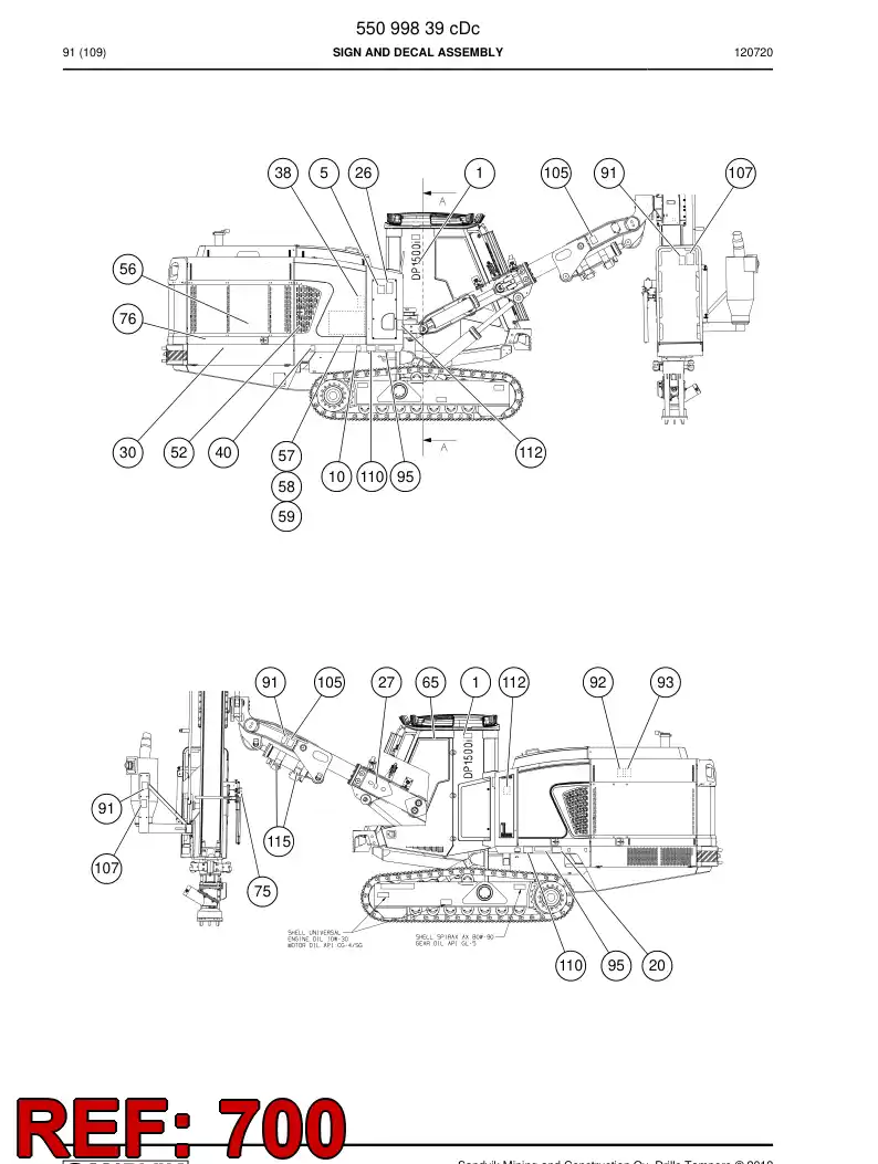 55099935 550 999 35 Transportation drawing - Sandvik Technical Drawing