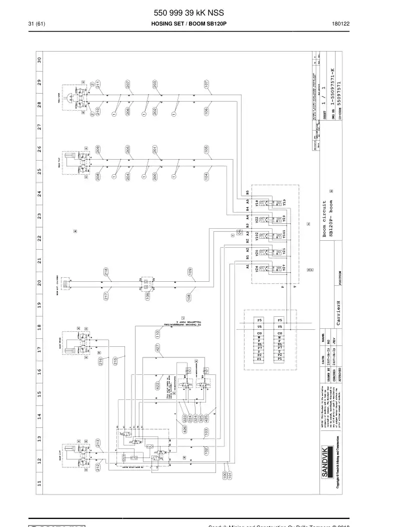 55099939k 550 999 39k Hosing Set - Sandvik Technical Drawing