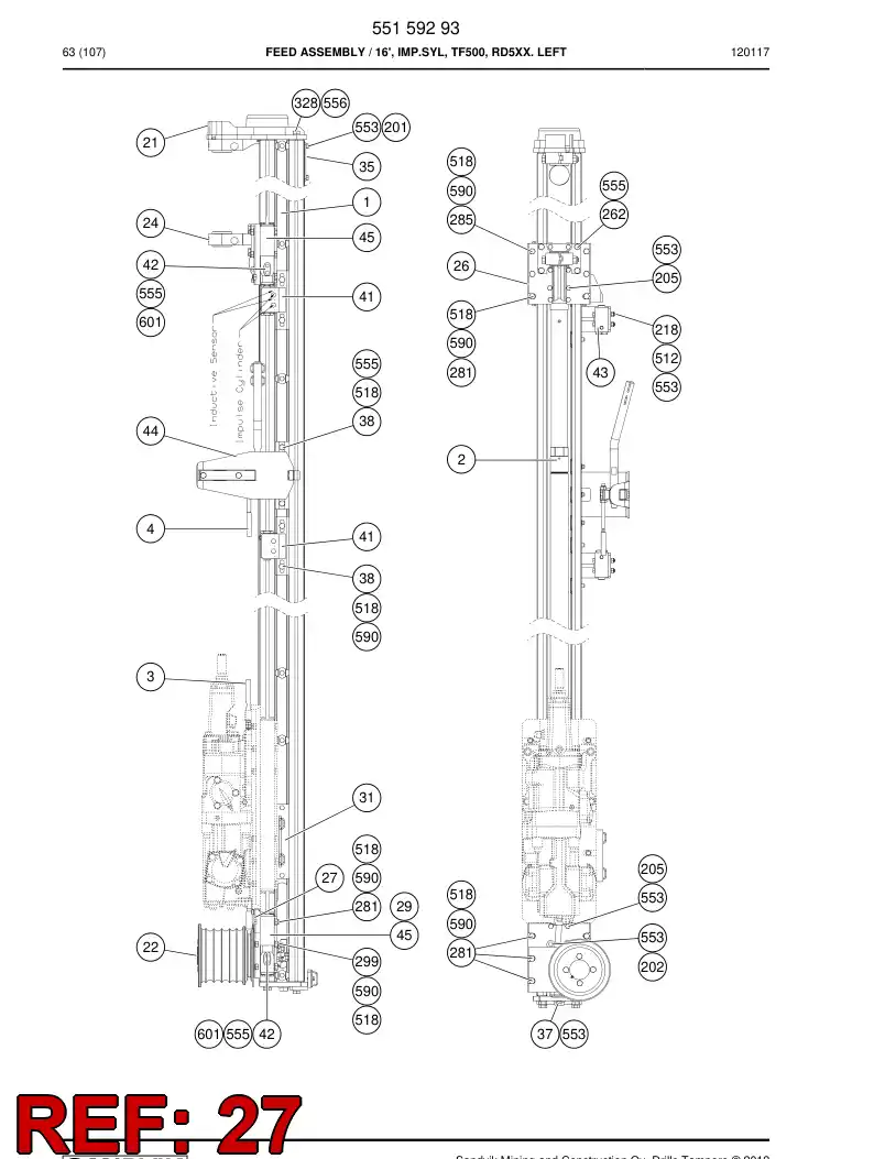 55100070 551 000 70 Plate - Sandvik Technical Drawing