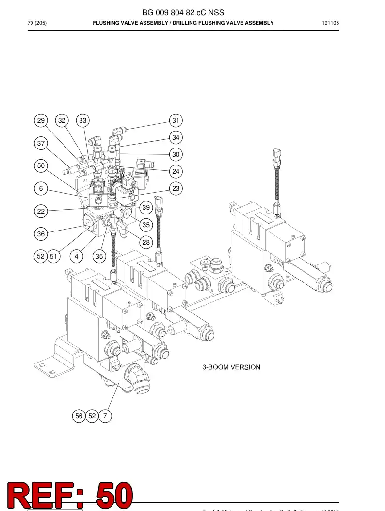 55100121 551 001 21 Plate, Mounting - Sandvik Technical Drawing