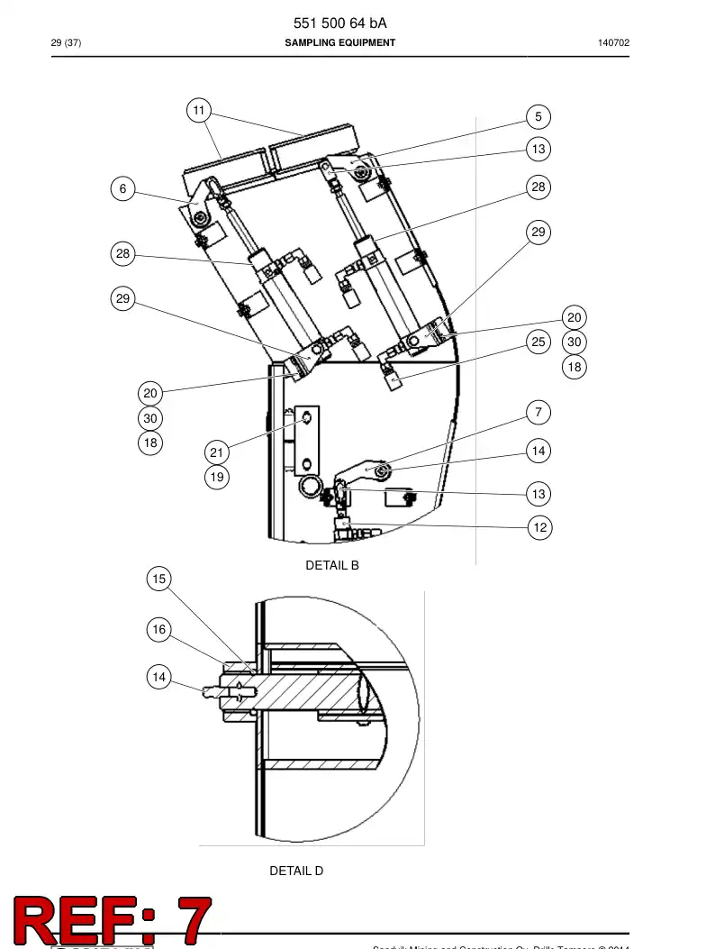 55150103a 551 501 03a Shaft - Sandvik Technical Drawing