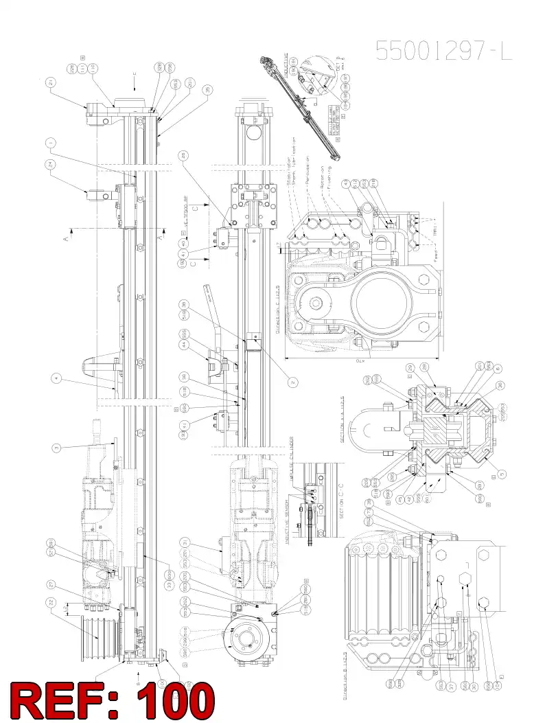 55150159 551 501 59 MOUNTING PLATE - Sandvik Technical Drawing