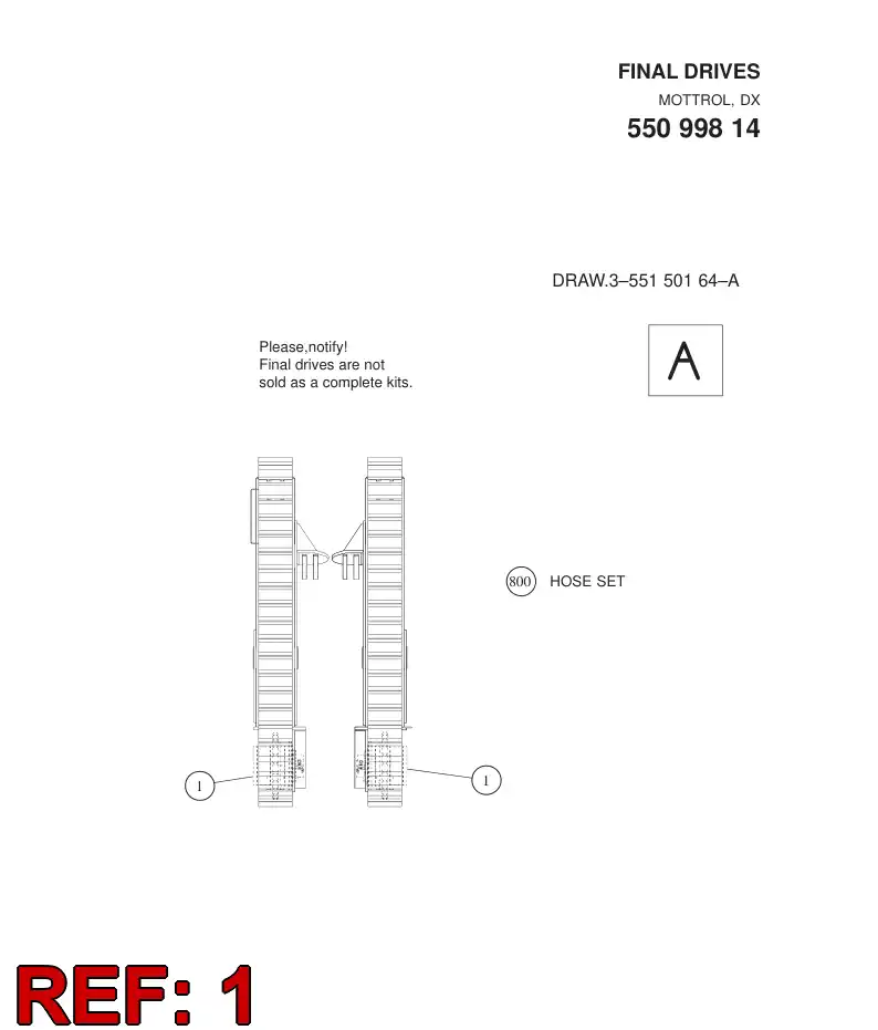 55150163 551 501 63 FINAL DRIVE ASSEMBLY - Sandvik Technical Drawing