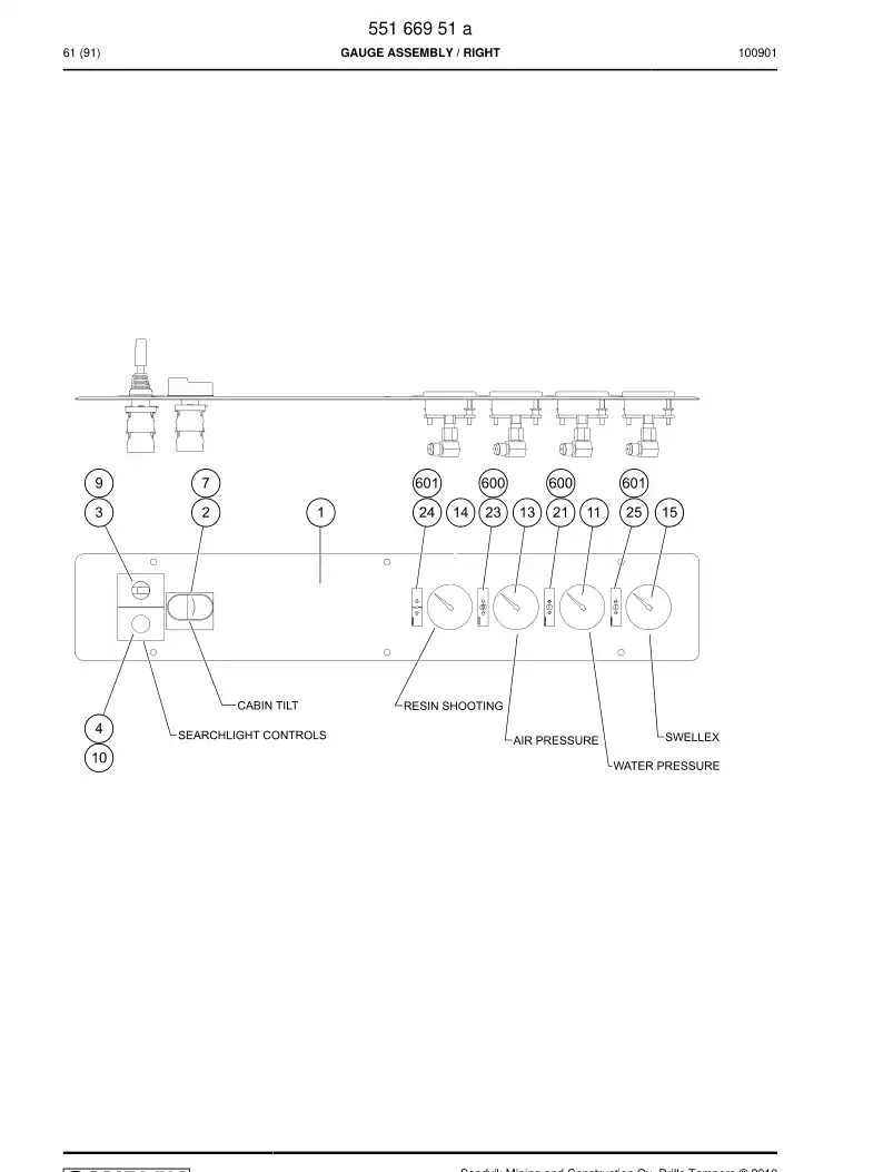 55150165 551 501 65 Sign - Sandvik Technical Drawing