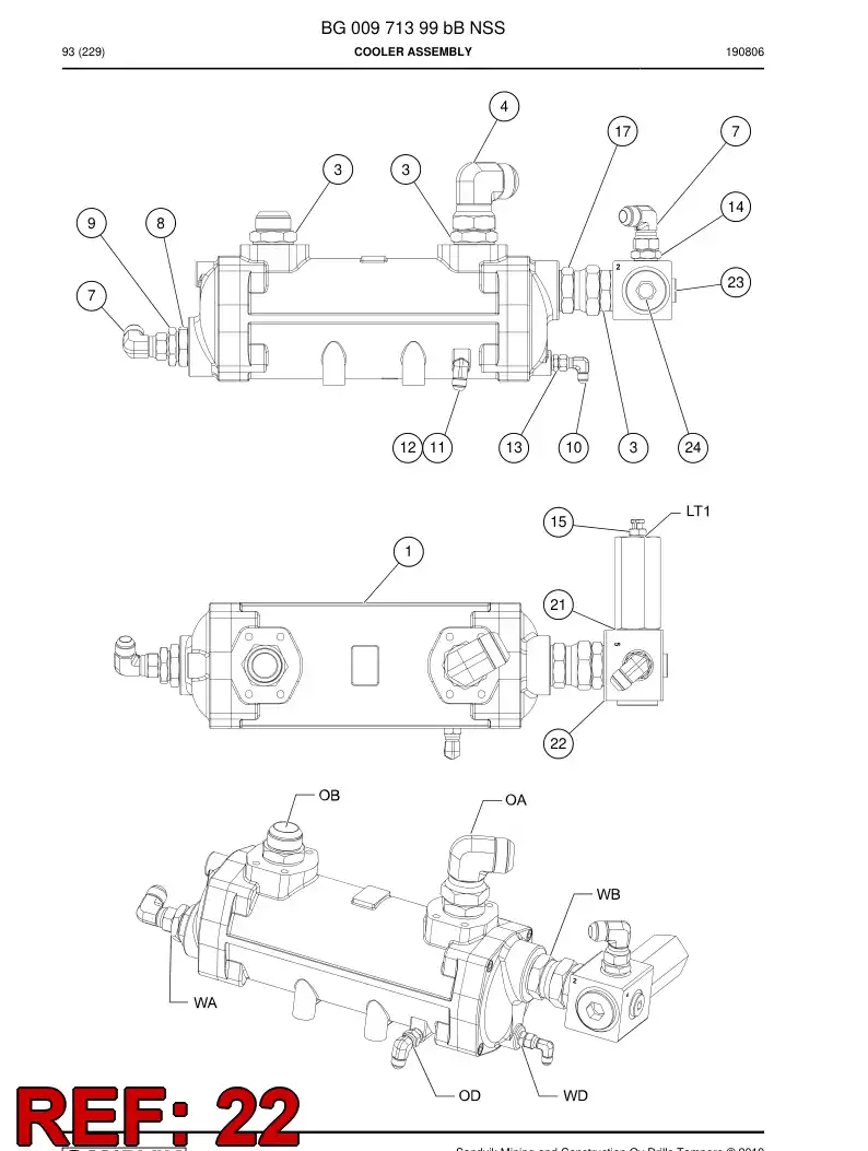55150222 551 502 22 Distributor - Sandvik Technical Drawing