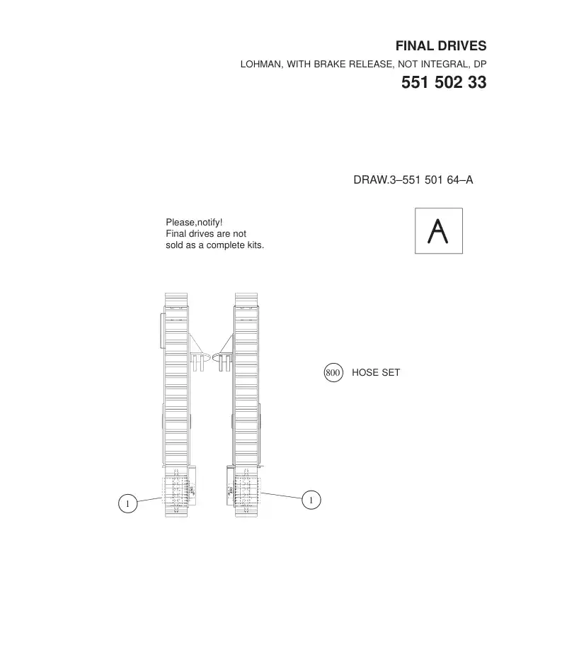 55150233aA 551 502 33aA FINAL DRIVES - Sandvik Technical Drawing