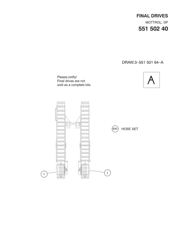 55150240A 551 502 40A FINAL DRIVES - Sandvik Technical Drawing
