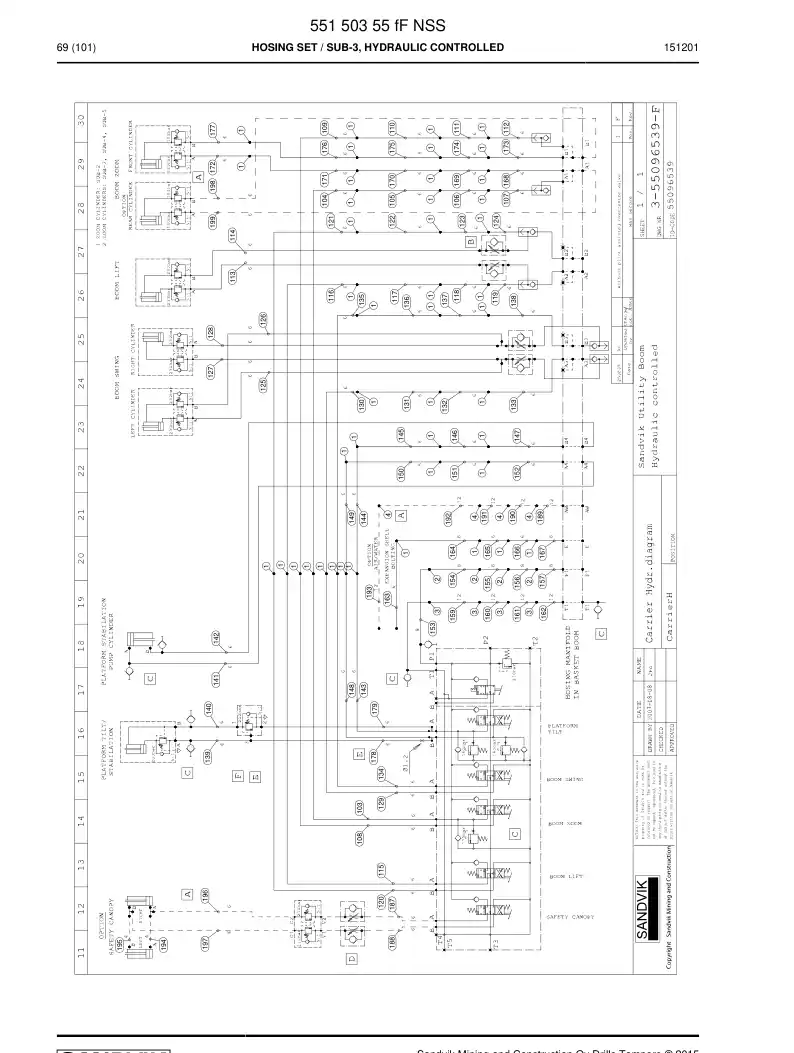 55150355f 551 503 55f Hosing Set - Sandvik Technical Drawing