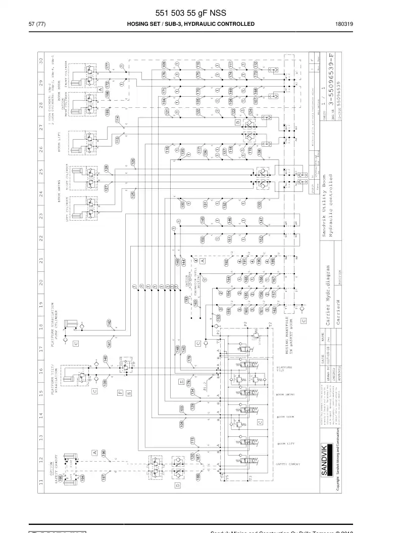55150355g 551 503 55g Hosing Set - Sandvik Technical Drawing