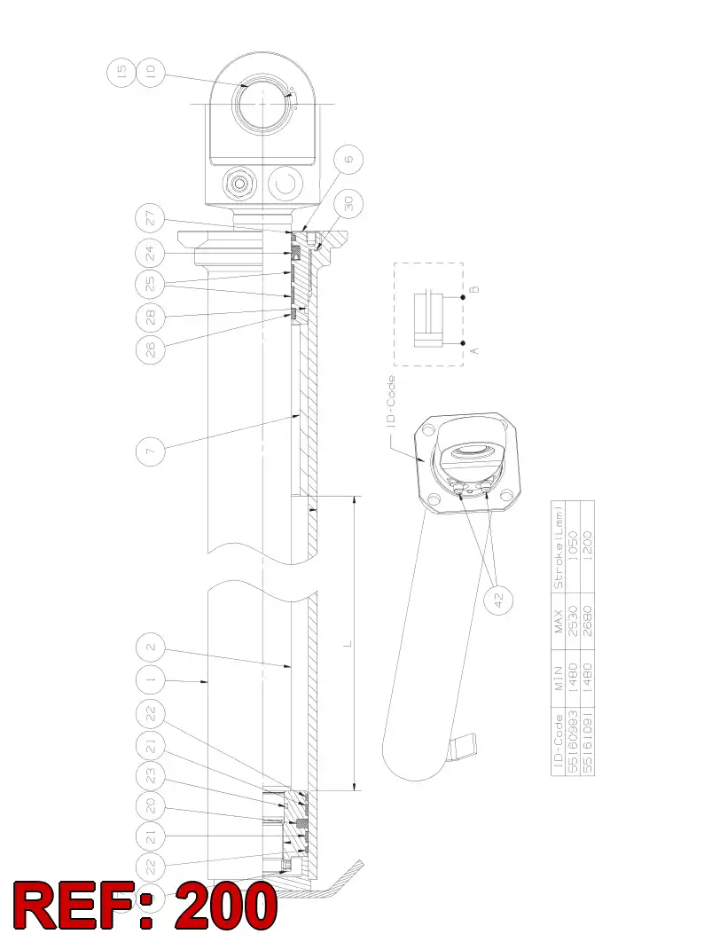 55150568 551 505 68 SEAL KIT - Sandvik Technical Drawing