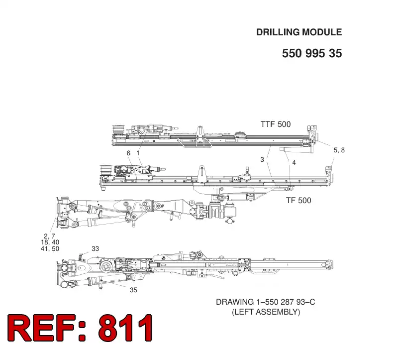 55150580 551 505 80 HOSING - Sandvik Technical Drawing