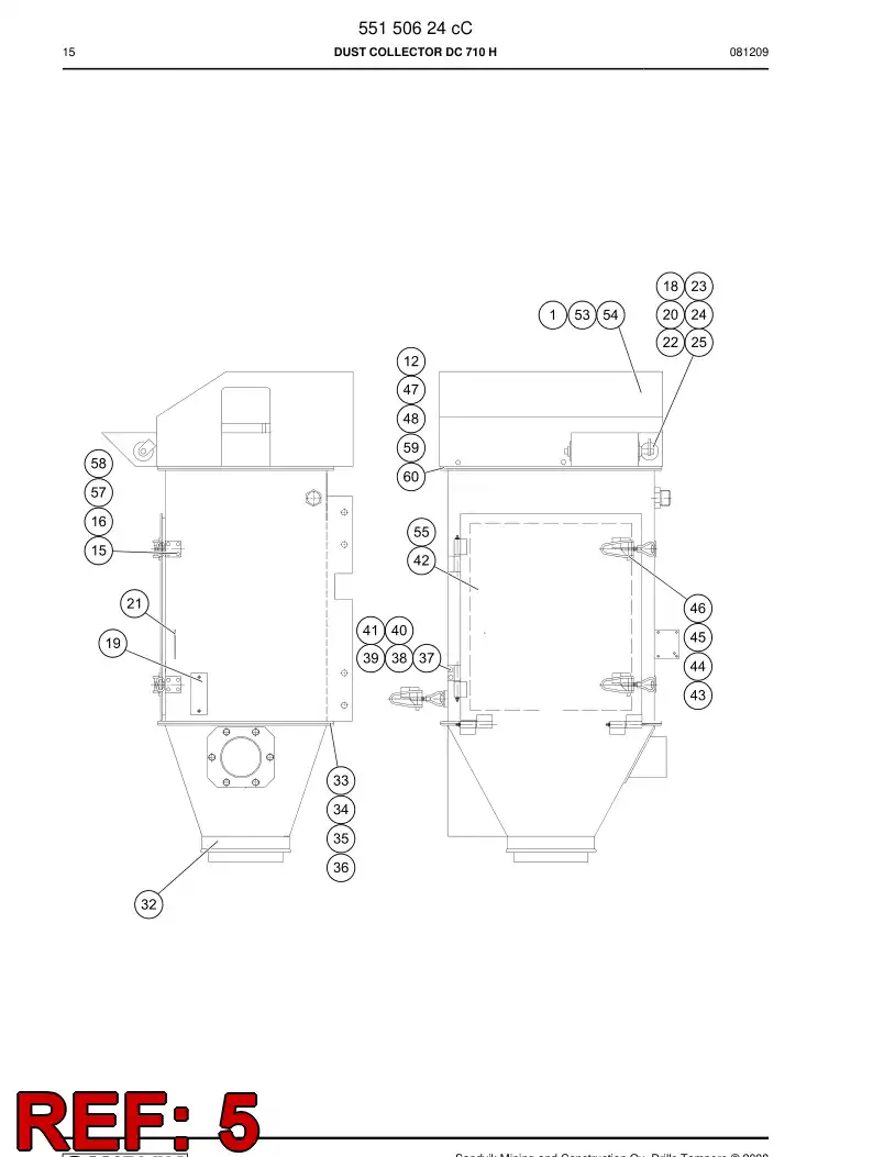 55150630 551 506 30 Cover - Sandvik Technical Drawing