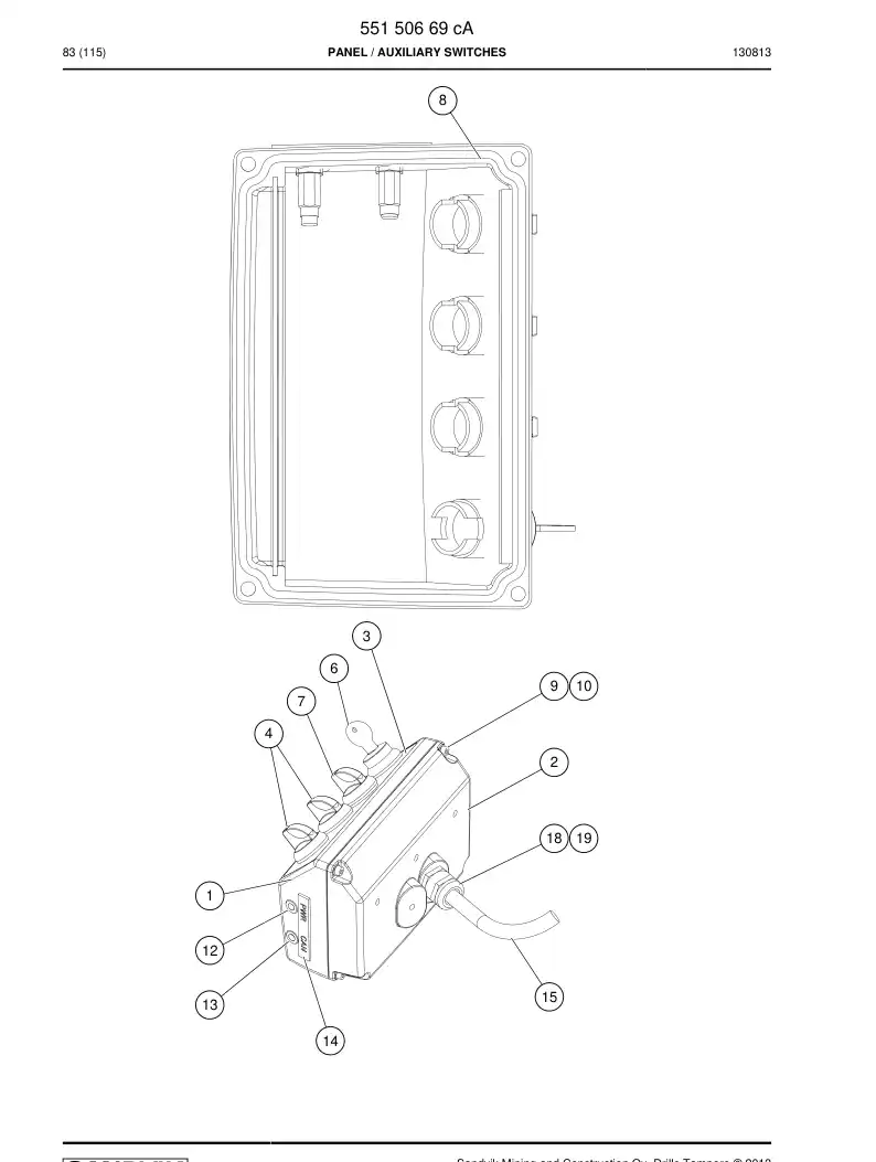 55150670a 551 506 70a Decal - Sandvik Technical Drawing