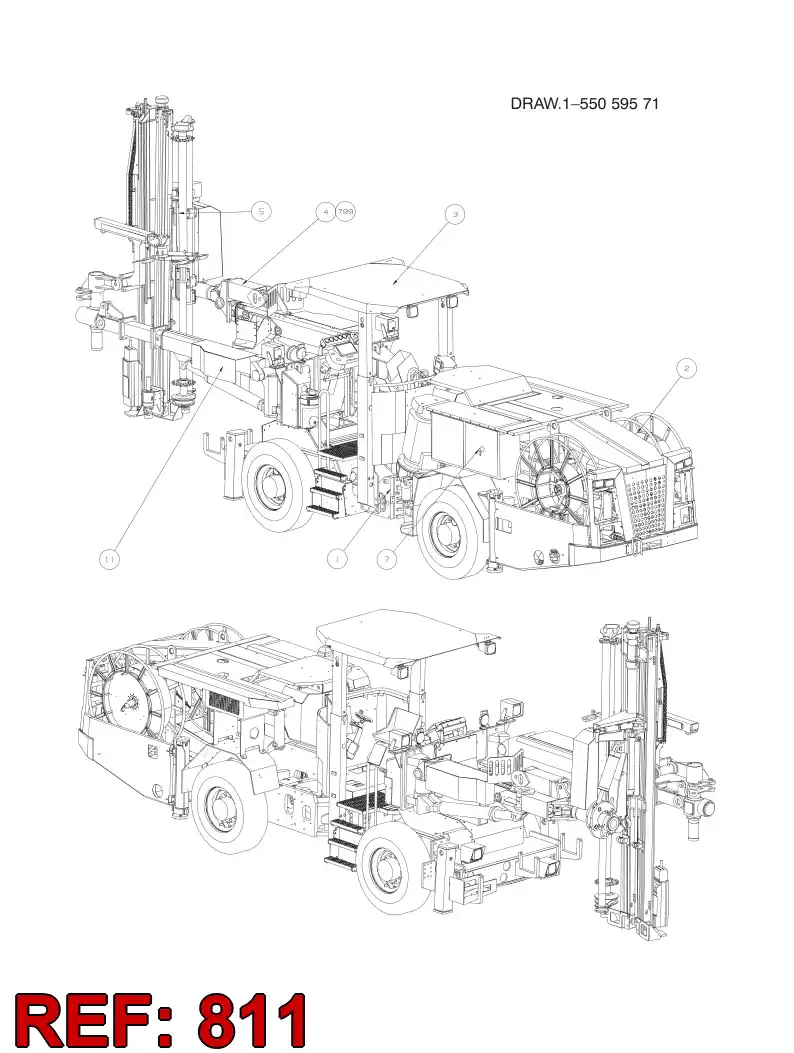 55150732 551 507 32 LUBRICATION DIAGRAM - Sandvik Technical Drawing