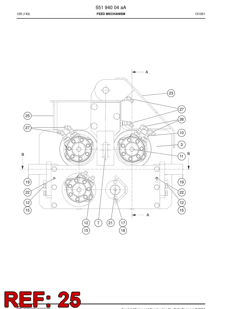 55150833 551 508 33 Plate - Sandvik Technical Drawing