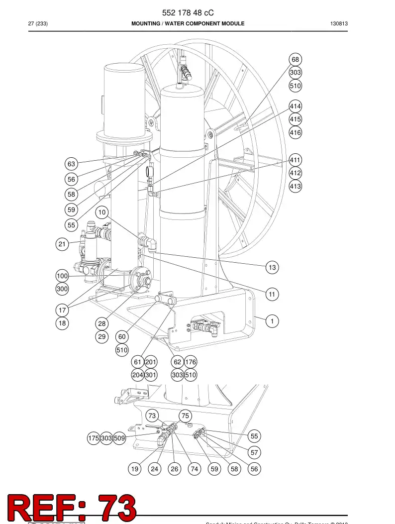55151177 551 511 77 Plate - Sandvik Technical Drawing