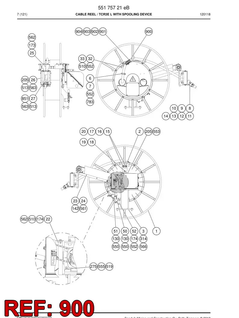 55151236a 551 512 36a Shrink plastic - Sandvik Technical Drawing