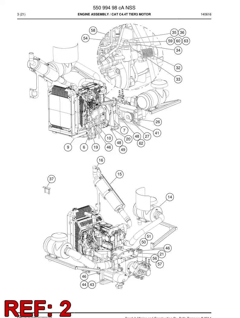 55151311 551 513 11 BELT PULLEY - Sandvik Technical Drawing