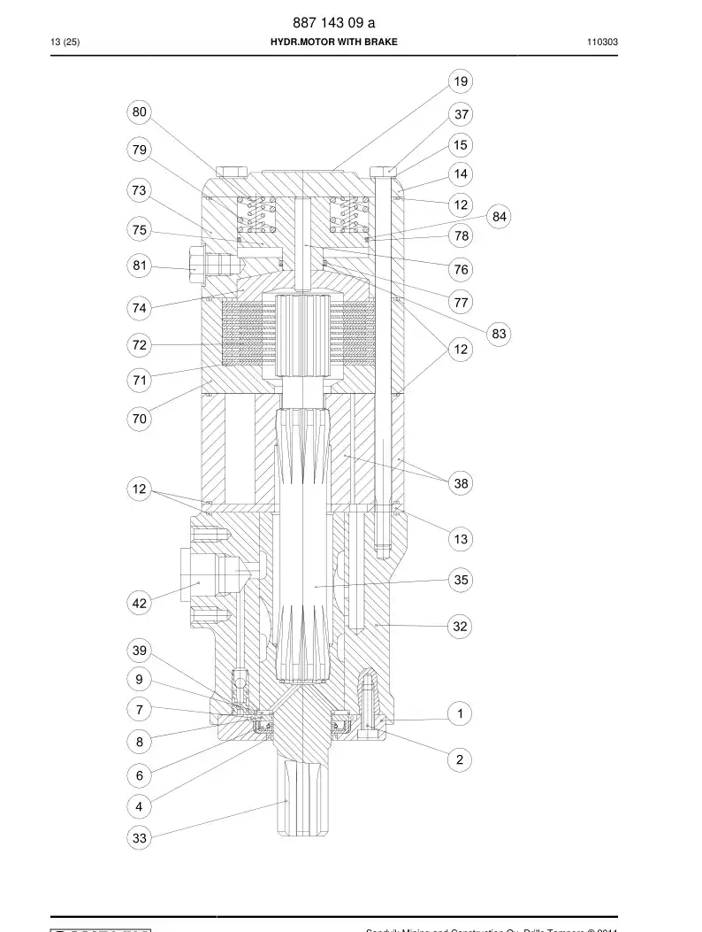55151400 551 514 00 Spring - Sandvik Technical Drawing