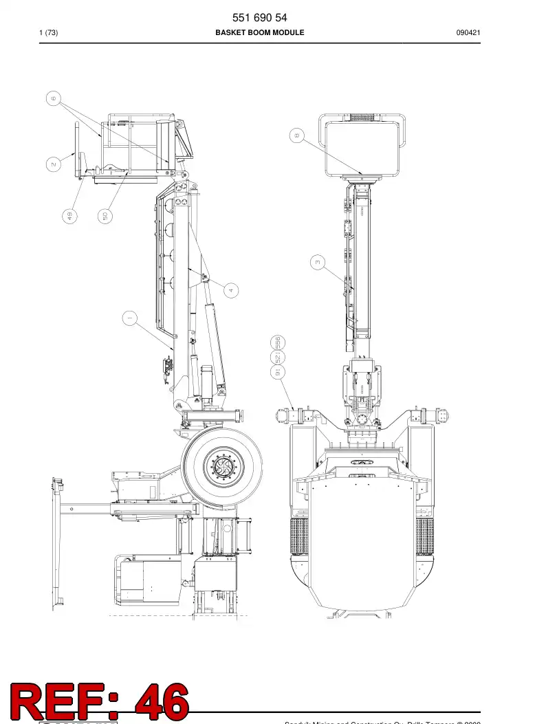 55151589 551 515 89 Sign - Sandvik Technical Drawing