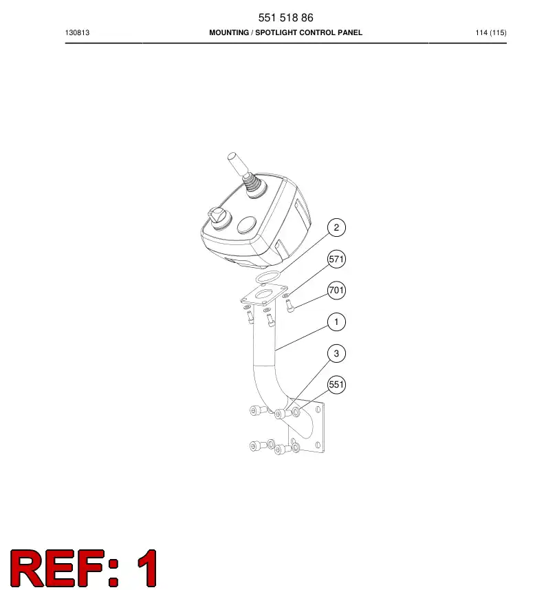55151688a 551 516 88a Bracket - Sandvik Technical Drawing